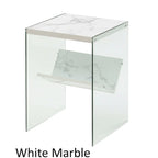 Table d'appoint en verre SoHo avec étagère