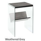 Table d'appoint en verre SoHo avec étagère