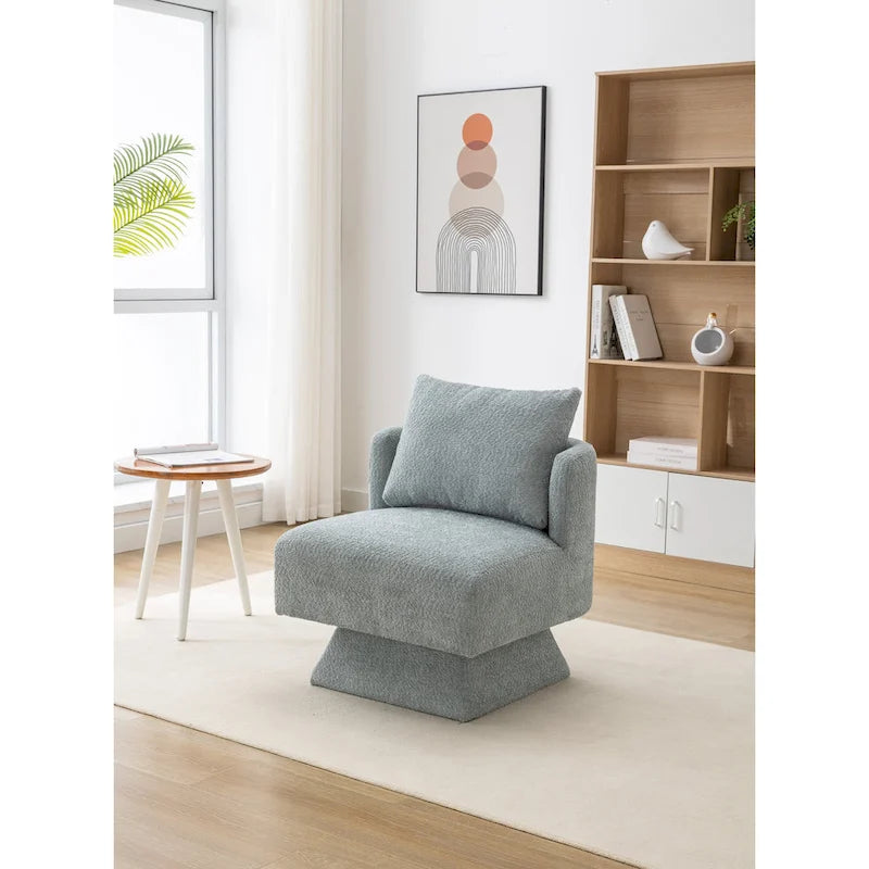 Fauteuils pivotants à 360 degrés en chenille pour salon et chambre à coucher