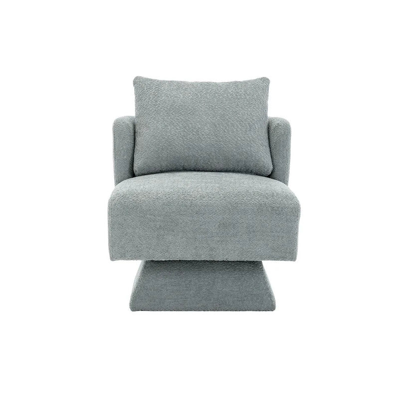 Fauteuils pivotants à 360 degrés en chenille pour salon et chambre à coucher