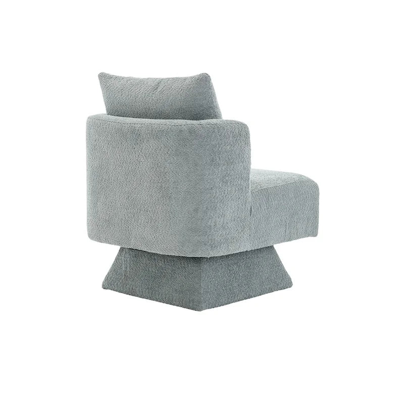 Fauteuils pivotants à 360 degrés en chenille pour salon et chambre à coucher