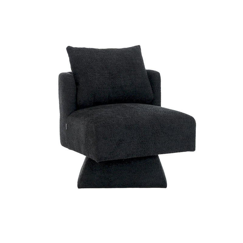 Fauteuils pivotants à 360 degrés en chenille pour salon et chambre à coucher