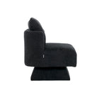 Fauteuils pivotants à 360 degrés en chenille pour salon et chambre à coucher