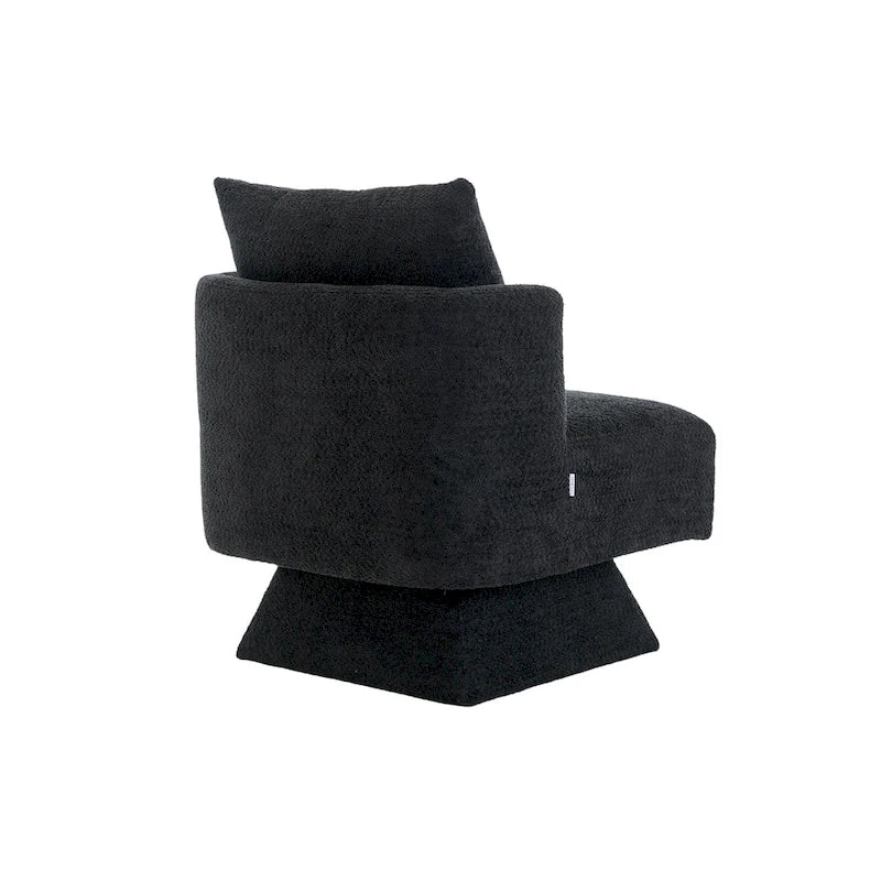 Fauteuils pivotants à 360 degrés en chenille pour salon et chambre à coucher