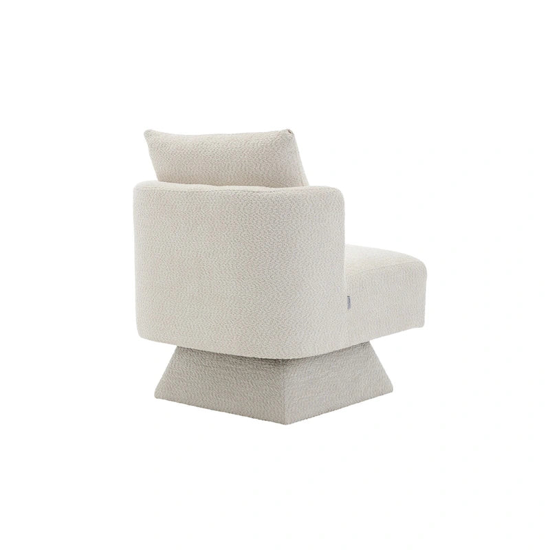 Fauteuils pivotants à 360 degrés en chenille pour salon et chambre à coucher