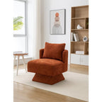 Fauteuils pivotants à 360 degrés en chenille pour salon et chambre à coucher