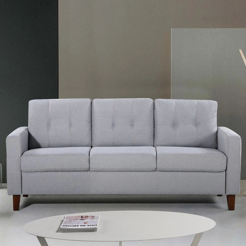 Canapé rembourré capitonné Rossetti Mid-Century