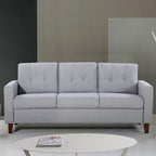 Canapé rembourré capitonné Rossetti Mid-Century