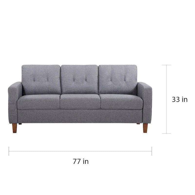 Canapé rembourré capitonné Rossetti Mid-Century