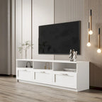 Meuble TV moderne de 70,87 po avec 3 tiroirs de rangement, console TV, meuble de divertissement pour salon