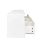 Meuble TV moderne de 70,87 po avec 3 tiroirs de rangement, console TV, meuble de divertissement pour salon