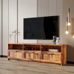 Meuble TV moderne de 70,87 po avec 3 tiroirs de rangement, console TV, meuble de divertissement pour salon