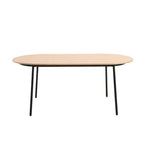 Ensemble de salle à manger 7 pièces en acier noir avec 6 chaises et table Collection Tule
