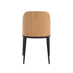 Ensemble de salle à manger 7 pièces en acier noir avec 6 chaises et table Collection Tule