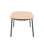 Ensemble de salle à manger 7 pièces en acier noir avec 6 chaises et table Collection Tule