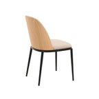 Ensemble de salle à manger 7 pièces en acier noir avec 6 chaises et table Collection Tule