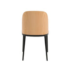 Ensemble de salle à manger 7 pièces en acier noir avec 6 chaises et table Collection Tule
