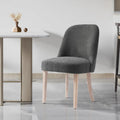 Chaise d'appoint rembourrée en polyester bouclé - Résistante à l'eau et aux taches