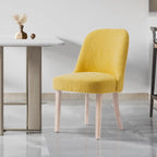 Chaise d'appoint rembourrée en polyester bouclé - Résistante à l'eau et aux taches