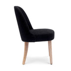 Chaise d'appoint rembourrée en polyester bouclé - Résistante à l'eau et aux taches