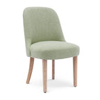 Chaise d'appoint rembourrée en polyester bouclé - Résistante à l'eau et aux taches