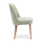 Chaise d'appoint rembourrée en polyester bouclé - Résistante à l'eau et aux taches