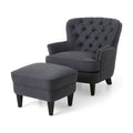 Fauteuil et repose-pieds de club Correia