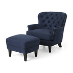 Fauteuil et repose-pieds de club Correia