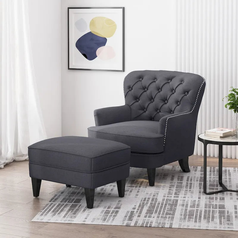 Correia Club Chair and Ottoman Set by 