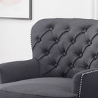 Fauteuil et repose-pieds de club Correia