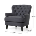 Fauteuil et repose-pieds de club Correia