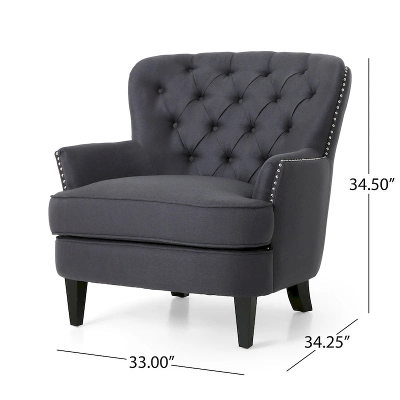 Fauteuil et repose-pieds de club Correia