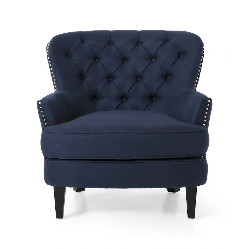 Fauteuil et repose-pieds de club Correia