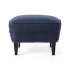 Fauteuil et repose-pieds de club Correia