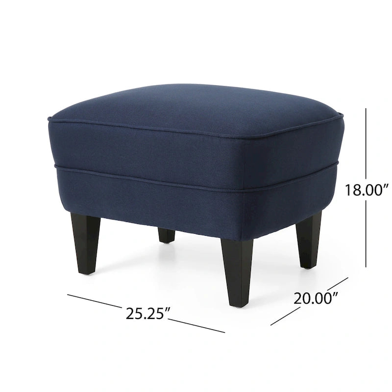 Fauteuil et repose-pieds de club Correia