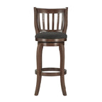 Tabouret de bar pivotant Ali Modern en lin à dossier haut de 74 cm