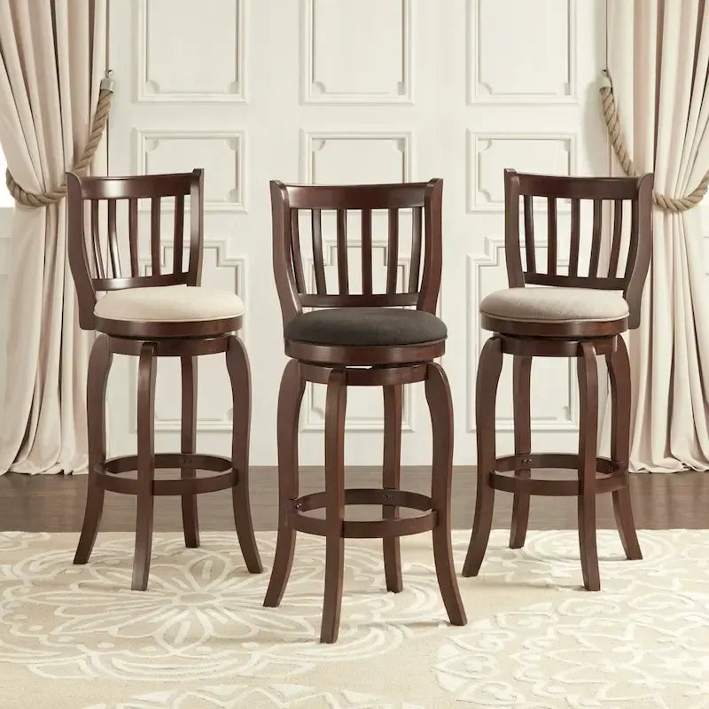 Ali Modern Linen 29-inch High Back Bar Stool Swivel by 