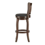 Tabouret de bar pivotant Ali Modern en lin à dossier haut de 74 cm