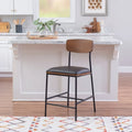 Tabouret de comptoir Lowrey en similicuir et métal de 25 po