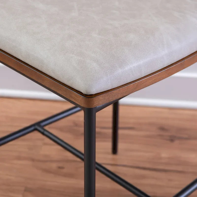 Tabouret de comptoir Lowrey en similicuir et métal de 25 po