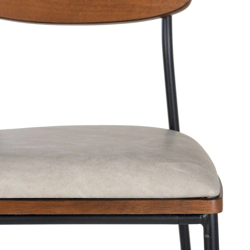 Tabouret de comptoir Lowrey en similicuir et métal de 25 po