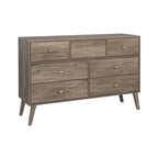 Commode à 7 tiroirs Milo Mid-Century Modern