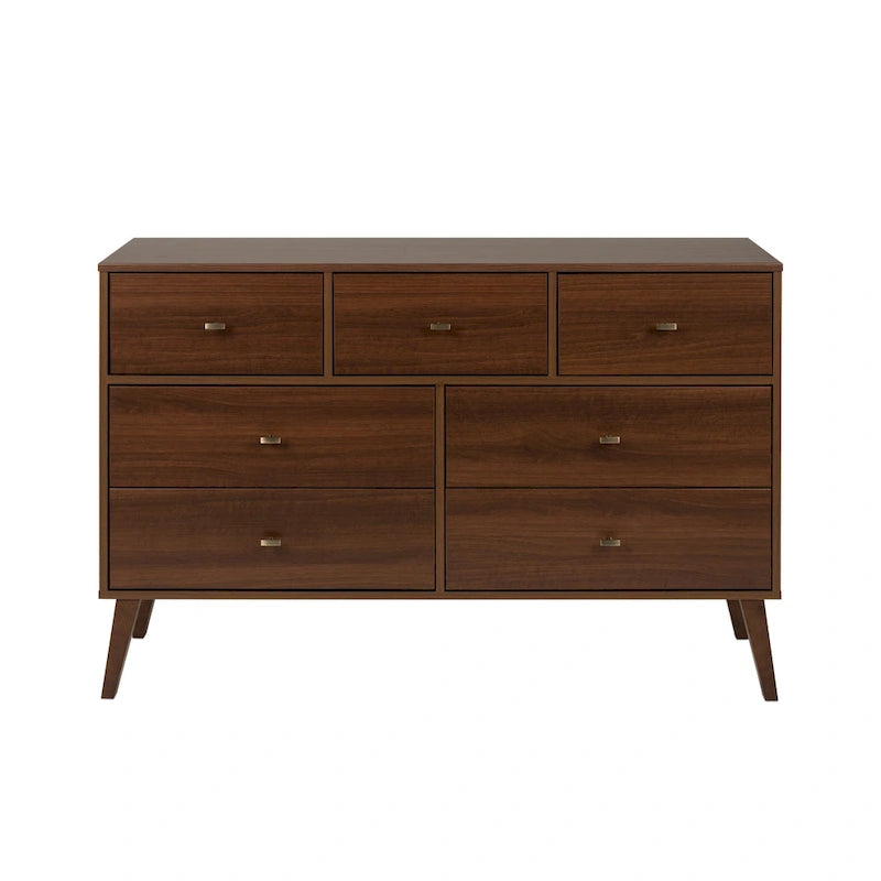 Commode à 7 tiroirs Milo Mid-Century Modern
