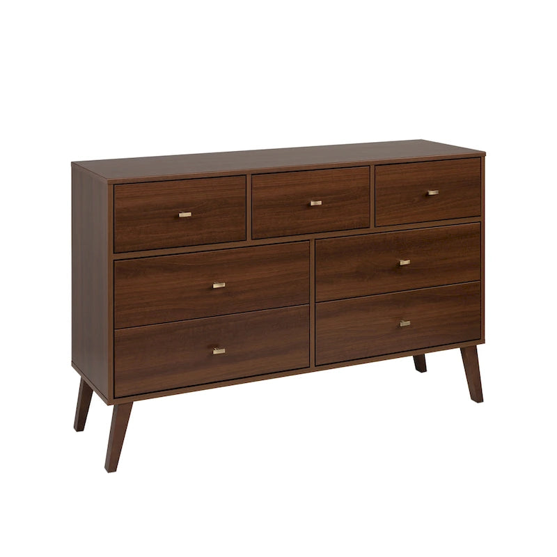 Commode à 7 tiroirs Milo Mid-Century Modern