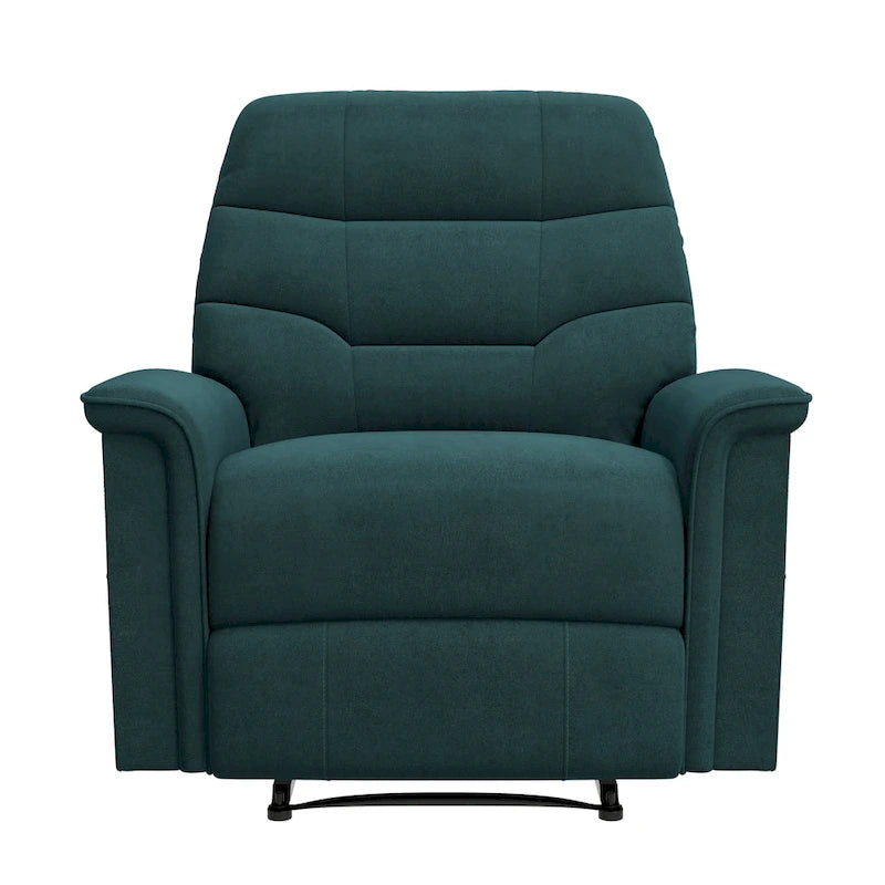 Fauteuil inclinable Beck Wall Hugger moyen bleu en microfibre