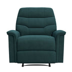 Fauteuil inclinable Beck Wall Hugger moyen bleu en microfibre