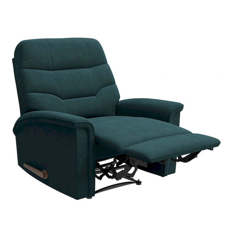 Fauteuil inclinable Beck Wall Hugger moyen bleu en microfibre