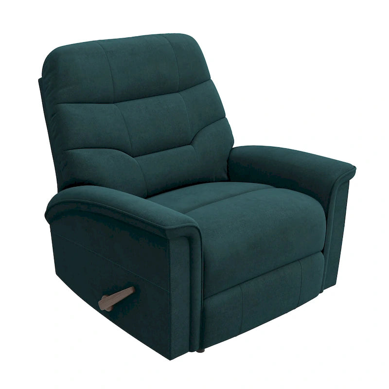 Fauteuil inclinable Beck Wall Hugger moyen bleu en microfibre