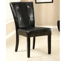Lerc Contemporary Espresso Faux Leather Tufted Side Chair by  (Set of 2)