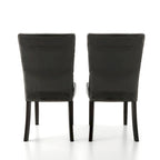 Chaise d'appoint Lerc contemporaine en similicuir touffeté expresso